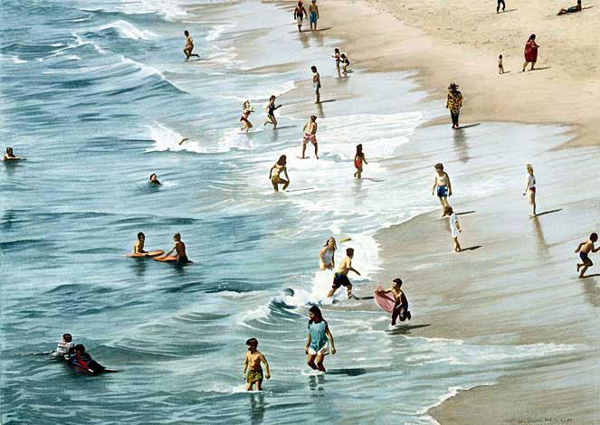 Summer at the beach santa monica, from the pier